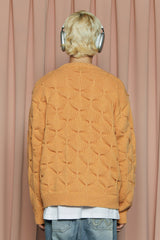 EMBOSSING CLOVER KNIT / SALMON
