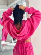 Valen Napping Backless Hoodie
