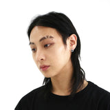 アストロ着用フリンキュービックイヤリング - ブラック/Astro Wear Flint Cubic Earrings - Black (6675268272246)
