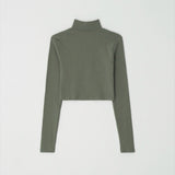 Logo High-neck Heat Crop T