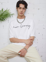 ムーンバニーレタリング刺繍オーバーサイズTシャツ/MOON BUNNY LETTERING EMBROIDERY OVERSIZED T-SHIRT WHITE (6586879279222)
