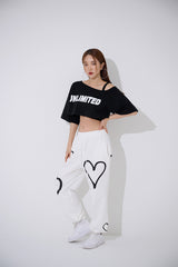 アンフッテッドオフショルダークロップTシャツ / TOP(9363) Unfooted Off Shoulder Crop