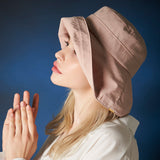 Metal tip over fit bucket hat Pink