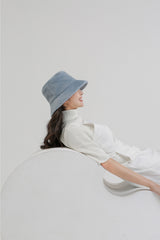 (핸드메이드) 소프트 블루 버킷 햇 / (HANDMADE EMBROIDERY) SOFT BLUE BUCKET HAT(Copy) (6656020152438)