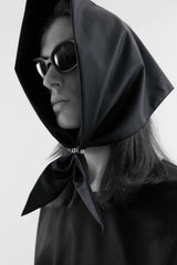 Dbel Embroider Leather Scarf (Black) (4643641786486)