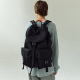 [After Pray Edition] 2-Pocket Cotton Cargo Rucksack (Black&Nickel)