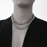 10mm トローン リンク ネックレス / [BLESSEDBULLET]10mm thron link  necklace_vintage silver