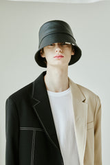 LEATHER CHAIN BUCKET HAT (6538814521462)