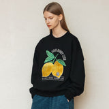 ダブルレモンスウェットシャツ/DOUBLE LEMON SWEATSHIRT_BLACK
