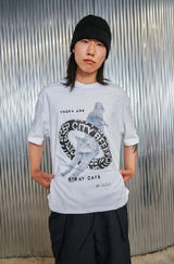 チューブキャットTシャツ/tube cat tee _ blue