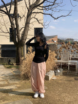 シュガーリボンスリットラウンドTシャツ / Sugar Ribbon Slit Round T-Shirt