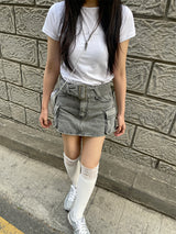 キュートキュービックスリムTシャツ / Cute cubic slim t-shirt