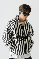 ストライプロゴパッディングジャンパー/BSR2223FWJK008 STRIPE LOGO PADDING JUMPER WHITE BLACK