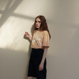 ペールオレンジリボンTシャツ