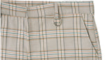 Cropped slacks - Beige check (4618141859958)