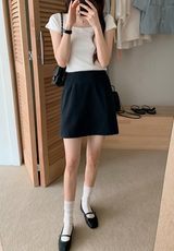 [SHOPPERMADE] オシャレツイードミニスカート (2color)