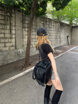 Y2k ツーポケットウォッシングベルトカーゴスカート / Y2k Two-Pocket Washing Belt Cargo Skirt