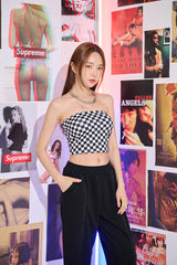 チェッカーボードスクエアトップ / TOP(9295) Checkerboard Square Top