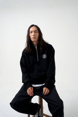 ハーフジップスウェットシャツ / Half-Zip Sweatshirt_Black