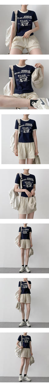 スポーツベアカラーショートスリーブTシャツ