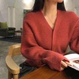 [Belied made] Monet V-neck hidden knit cardigan