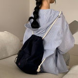 [Bellide made] Chewing String Pocket Terry Backpack & Pouch