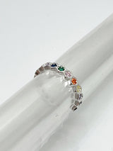 silver925 rainbow ring