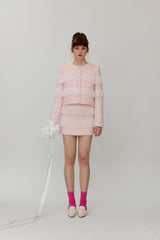 Fringe tweed jacket