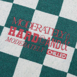 エンブロイダリーポイントチェッカーボードニット / EMBRODERY POINT CHECKERBOARD KNIT - GREEN