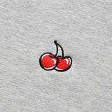 スモールチェリークロップフーディージップアップ／SMALL CHERRY CROP HOODIE ZIP UP [MELANGE GRAY]