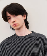 STRIPE LONG SLEEVE T-SHIRT (BLACK/IVORY/NAVY)