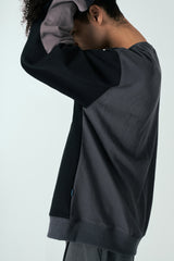 ノベルティエルボーカットスウェットシャツT61/Novelty Elbow-Cut Sweatshirt T61 Black