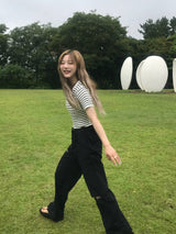 アデリンストライプジップアップ