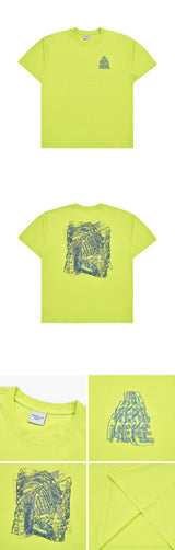 [24SS] ウィーワーオーバーラップアートワーク半袖Tシャツ LIME