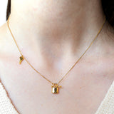 Petit lock & key necklace (6655936036982)