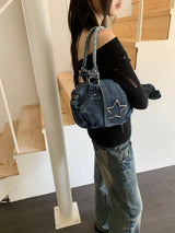 Luckett Y2K Kitsch Star Belt Denim Mini Shoulder Bag