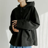 コットンフードアノラック / unisex cotton hood anorak black