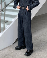 モノリネンツータックデニム / LE Mono Linen Two-Tuck Denim