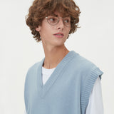 LAMBSWOOL V NECK KNIT VEST_SKY BLUE (6612813348982)