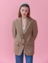 CLASSIC HERRINGBONE JACKET_BEIGE (6612506280054)