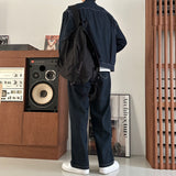LMN ログ オーバーサイズフィットステッチデニムセットアップパンツ（2色）