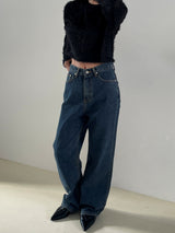 Mute straight denim