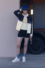 COLOR MIX TRACK JERSEY JACKET [IVORY]