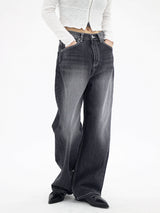 ファイズブラックブルーワイドパンツ / no.522 Faiz Black Blue Wide Pants