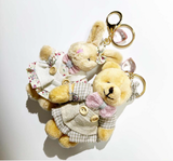1980s bunny&bear keychain (2type)