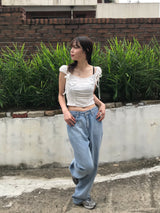 Wander brushed denim pants
