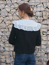 POCKET ROUND TWEED JACKET_BLACK (6638377730166)