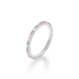 [S925]2㎜テニスリング/[S925] 2MM Pastel Tennis Rilng (silver)