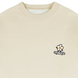 [UNISEX] Flower board embroidery smile sweatshirt