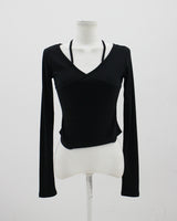 ラップストリングコルゲーテッドTシャツ / Wrap string corrugated T-shirt (4color)